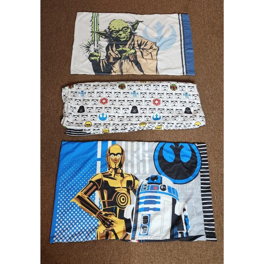 Kohls Star Wars Twin Sheet & Double Sided Pillow Cases, Light & Dark Side
